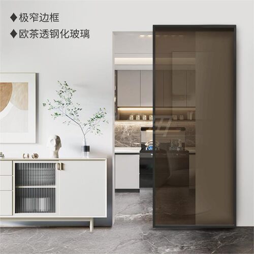 幽灵门隐形镜子厨房推拉门卫生间平移门厕所滑道门衣帽.间无轨移