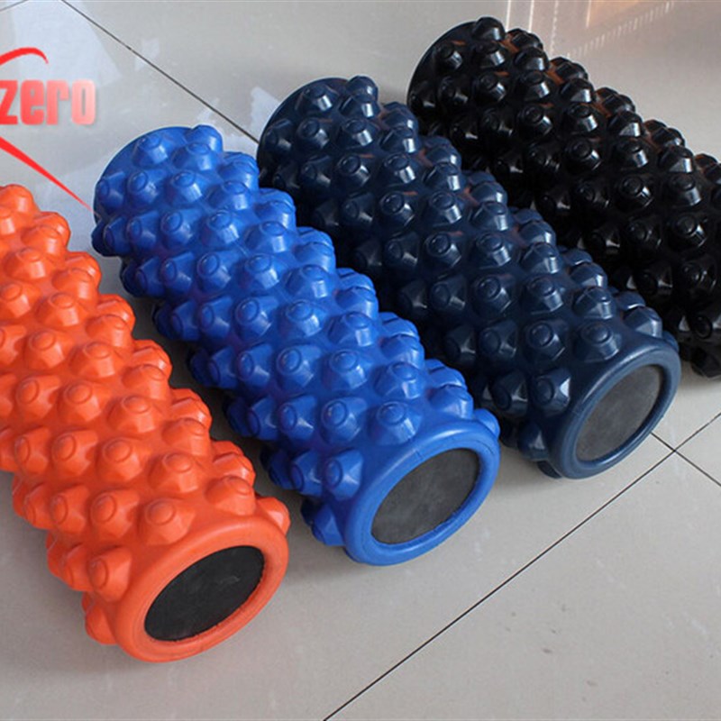 橡胶实心圆点瑜伽柱 泡沫轴 深度按摩 揉揉棒 泡沫轴