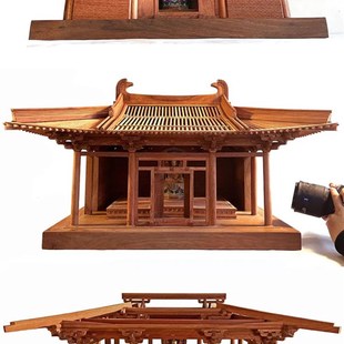 古建实木diy全复原榫卯唐南禅寺大殿拼装模型礼品藏品