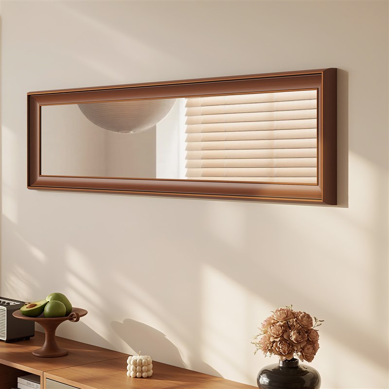 开一扇窗真镜子装饰画横幅横版长条客厅卧室餐厅饭厅玄关镜面挂画