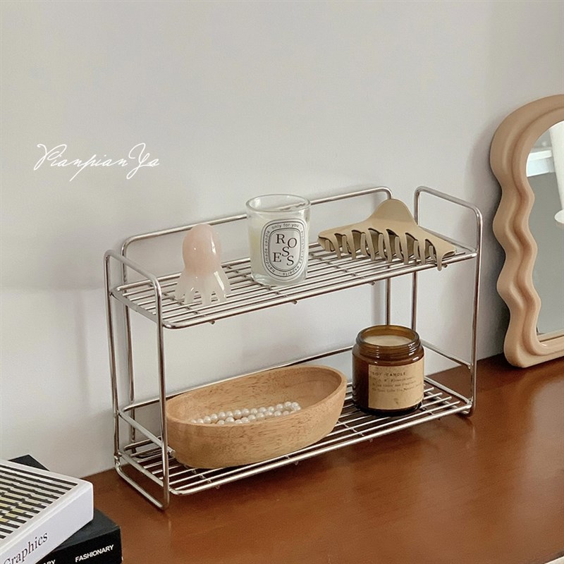 多功能不锈钢置物架家用厨房卫生间双层收纳架储物架沥水架调料架