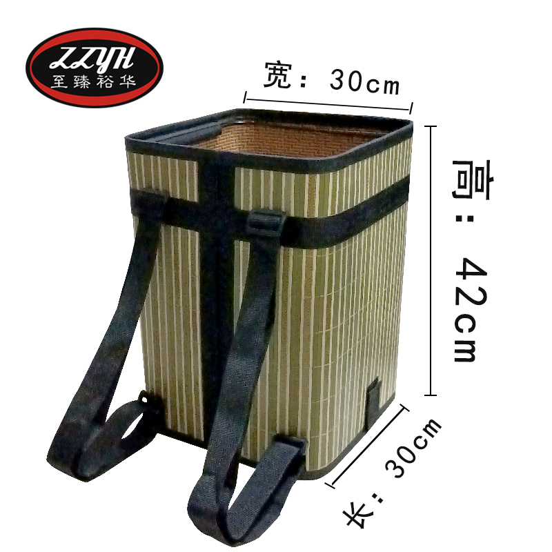 折叠式双肩背篮背篓大容量采茶叶背篓采摘筐手工竹背篓竹编农用篮