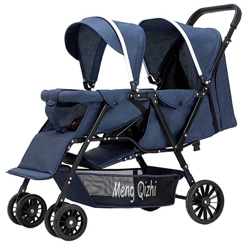 二胎婴儿推车前后座可坐可躺轻便折叠大小宝双胞胎双人儿童手推车