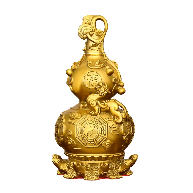 天医铜葫芦摆件纯铜九龟葫芦八卦开口家居店铺八宝葫芦装饰品送礼