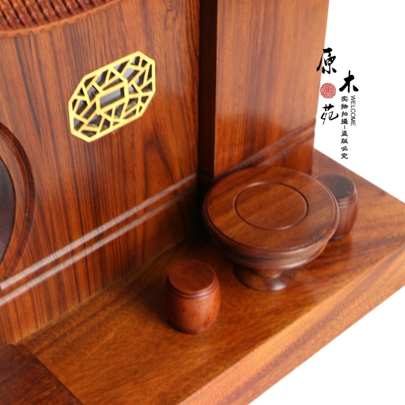 实木玉器装饰摆件底座实木仿古木屋摆件珠宝装饰架玉挂板拍摄道具