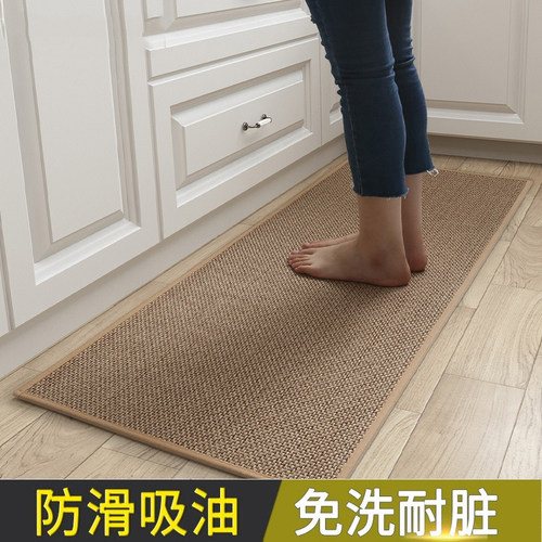 厨房地垫防滑防油防水吸水耐w脏地毯家用门口进门阳台垫子门垫脚