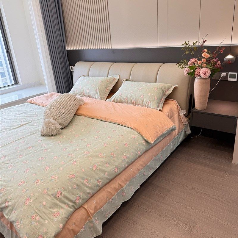 A类母婴级全棉四件套2025新款纯棉床单被罩床上用品四季款ins风