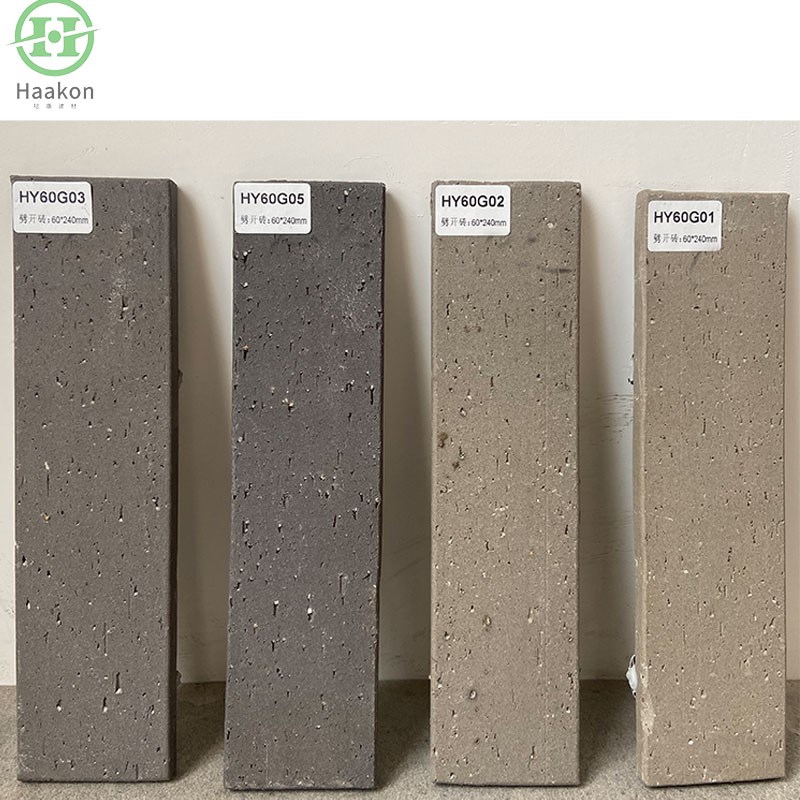 室外外墙砖瓷砖劈开砖乡村青灰砖别墅阳台红色墙面砖农村60*240