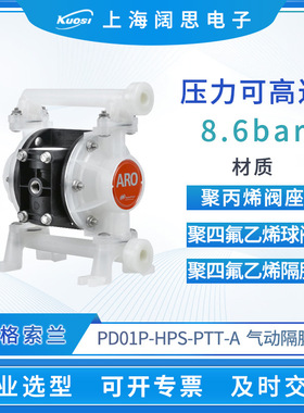 ARO英格索兰气动隔膜泵PD01P-HPS-PTT-A工程塑料气动泵污水自吸泵