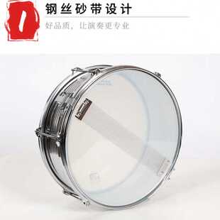 津小军鼓13英寸 不锈钢队鼓JBS-1051送鼓钥匙 鼓棒 背带