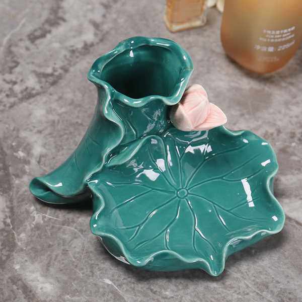 新款创意牙刷置物架浴室沥水香皂碟陶瓷皂盒多功能卫生间摆件