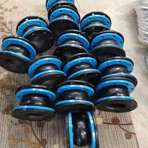 供应DN200拉杆橡胶软连接 拉杆双球体中间橡胶震器