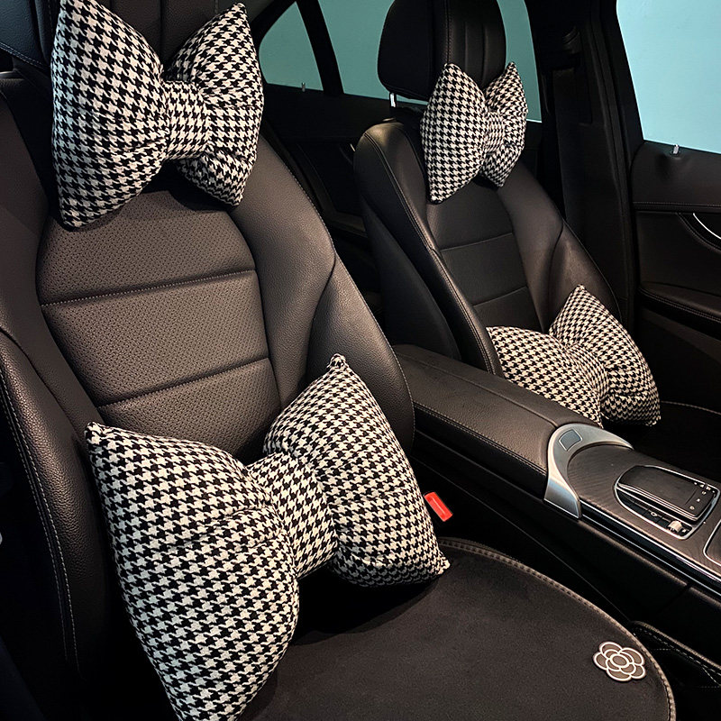 汽车头枕腰靠护颈j枕抱枕靠枕车载车用车上一对靠背垫座椅脖枕夏