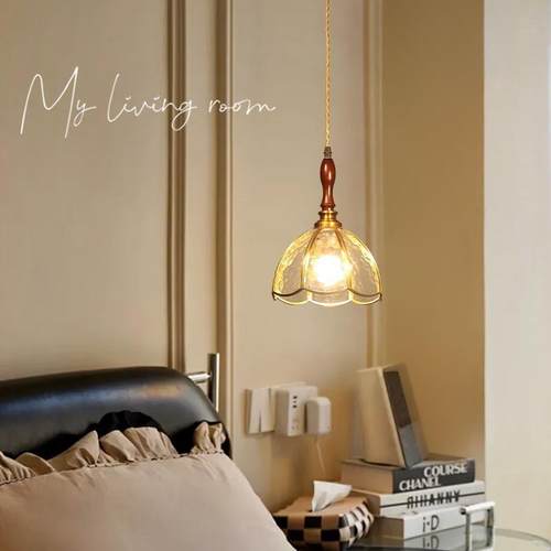 法式复古璃吊灯厅简三32938头约焊锡餐灯创意吧台个性床头小吊灯c
