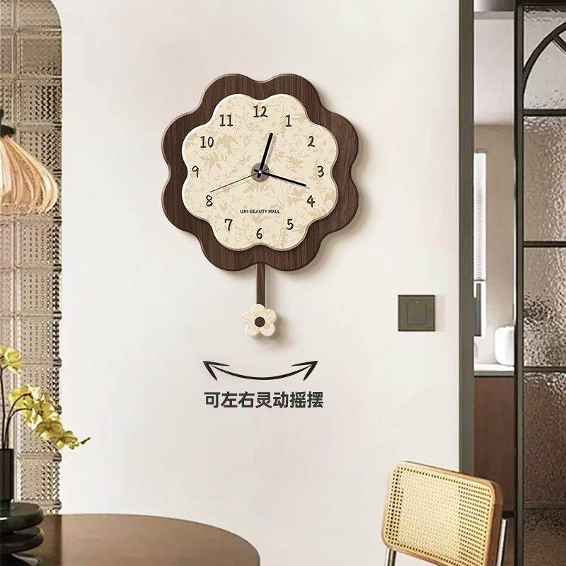 2级YW-GZ-DE钟025新中古风创意艺款术挂钟表高感客厅餐厅卧室家用