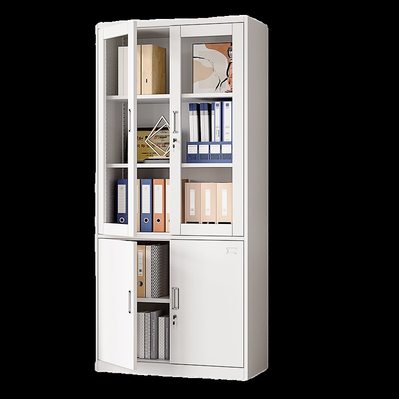 钢制文件柜办公h室财务资料档案柜凭证柜带锁抽屉矮柜铁皮储物柜