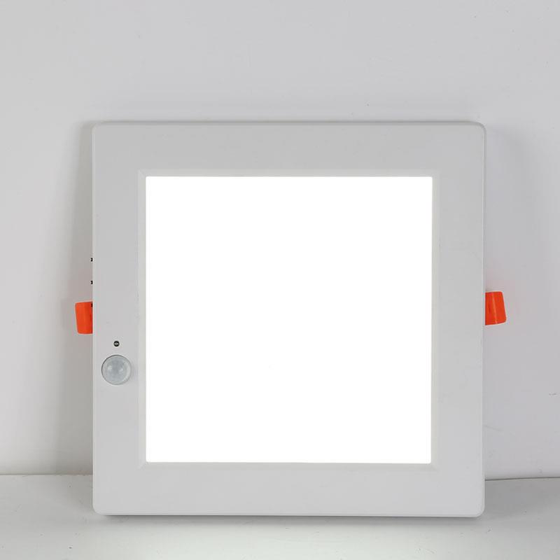 超薄人体感应板灯多功能可红拔码调VVU楼道明装外线感应灯吸顶面