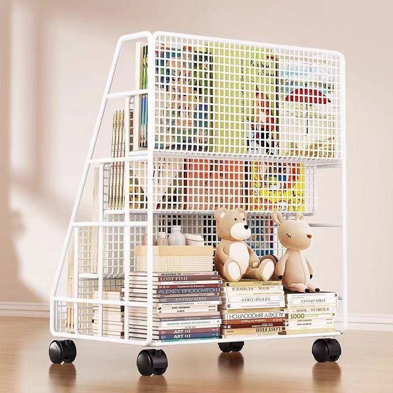移式书架儿童HA254134绘本收纳架桌下置物架落地万动向家轮简约用
