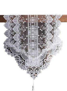 条蕾丝桌旗式电视柜盖布美式餐桌旗盖巾T83905-Tin巾s长桌欧布装