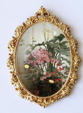 欧式金色雕BGY花相框饰挂墙复小古摆件边壁挂组合树脂像框花画装