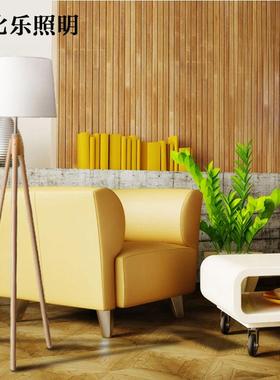 北欧落灯厅客卧室简约现代实46511木大地脚架美式乡村遥控木艺三