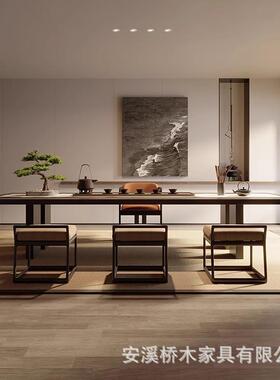 宋0代美学实木大板UIQ茶桌办新公室泡用茶台简约创意家客厅225款