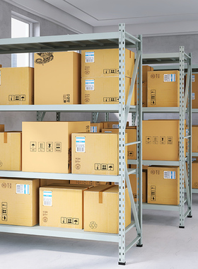 灰绿色加厚货f架仓储置物架多层仓库地下室展示架超强承重铁架子