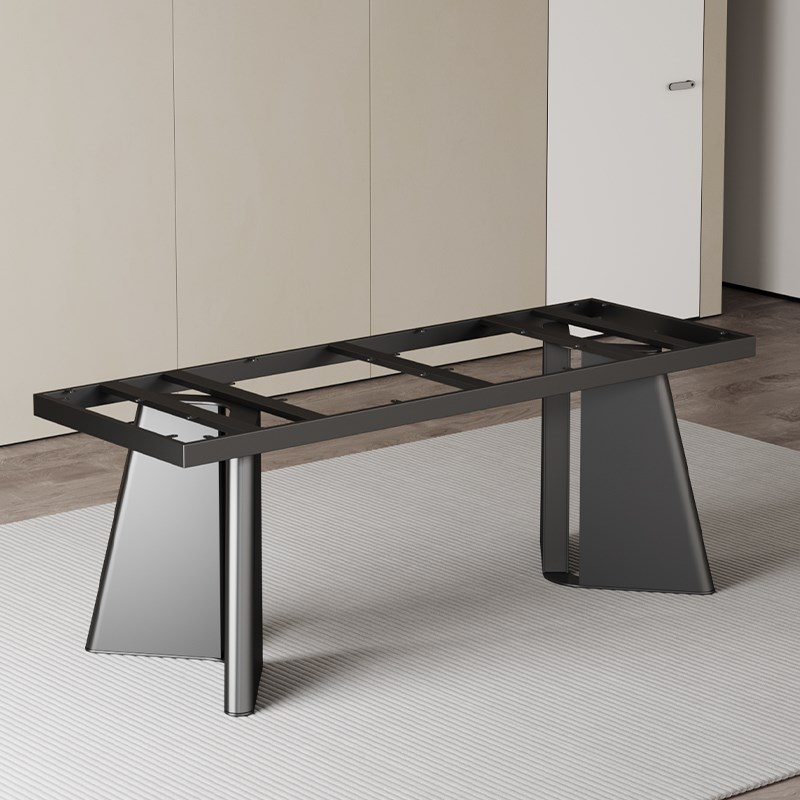 意式高端桌c脚支架不锈钢餐桌腿大理石底座奢石茶桌架子岩板支撑