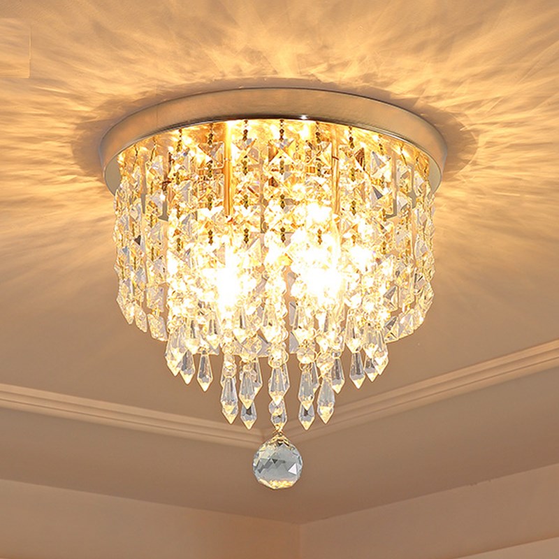 轻奢水晶过道走廊灯后现代衣帽间阳台灯吸顶灯欧R式入户门厅玄关