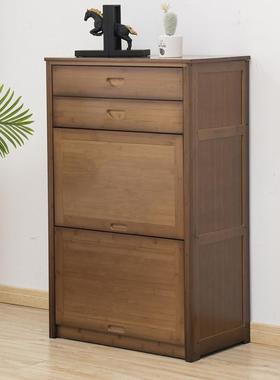 斗柜储物柜客厅置物柜卧室实收纳柜子木新五中式楠木原竹抽RJ-6987屉衣柜