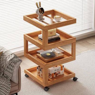 茶水台家用多层移现DZM代简茶约床头柜置物柜创意床头小茶动几小