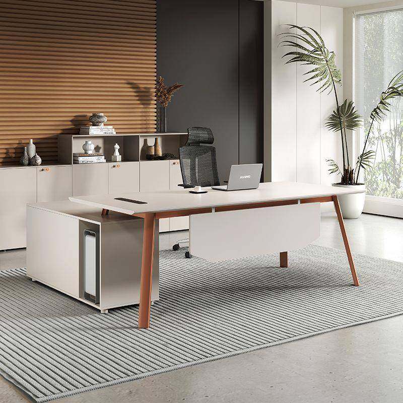 老板桌办电脑桌1主.8米2米管桌约现简代经理班公台办公OQE室桌椅