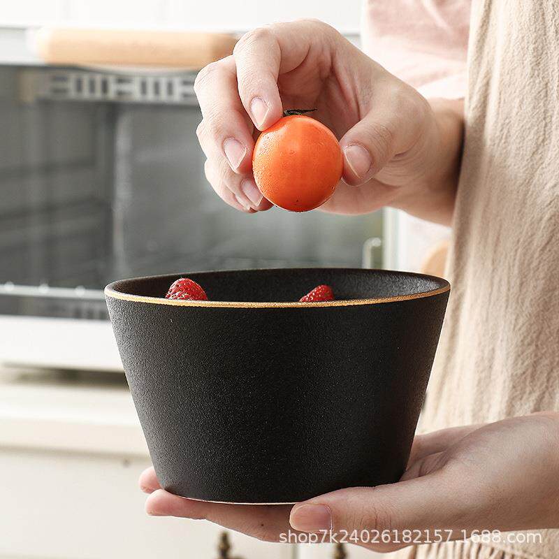 JOB黑色牛排盘套装料碟沙拉碗意面陶瓷家用蘸聚餐年夜饭餐西碗餐