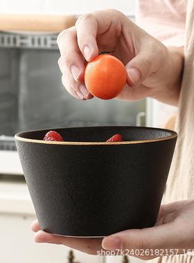 JOB黑色牛排盘套装料碟沙拉碗意面陶瓷家用蘸聚餐年夜饭餐西碗餐