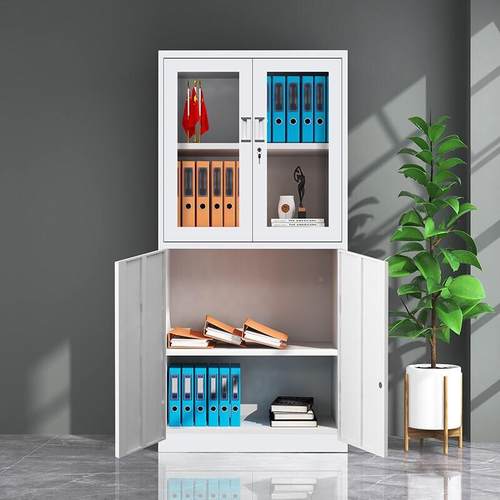 成办公铁皮文件柜资料0277柜五节柜钢文室件储物柜档都案柜带制锁