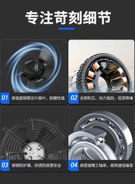 外转子轴风YWF4D/4E冷器空压凝机冷532干机冷库散流热风扇220机V3