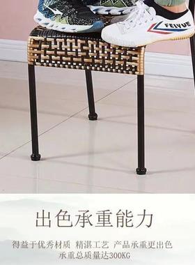 9TY011011U藤室编椅子子凳料子家用户外塑编织儿童座椅折叠内单人小凳靠背