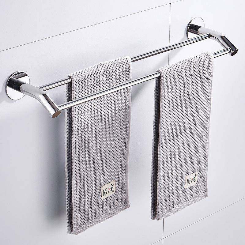 卫生间毛架壁挂式免打不锈钢毛巾单巾杆浴WXY室挂架墙杆上置孔物,家装主材,智能毛巾架/浴巾架,淘宝优惠券,粉丝福利购,淘宝优惠卷
