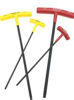 【 】T型柄圆球头内六角扳手匙标准加长Thandle hex波头公英制