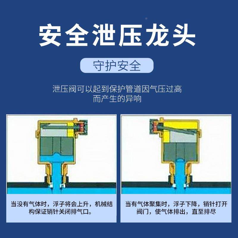铜龙头真空破坏器龙防水锤破坏头真空破坏工地分4龙头二合一组合