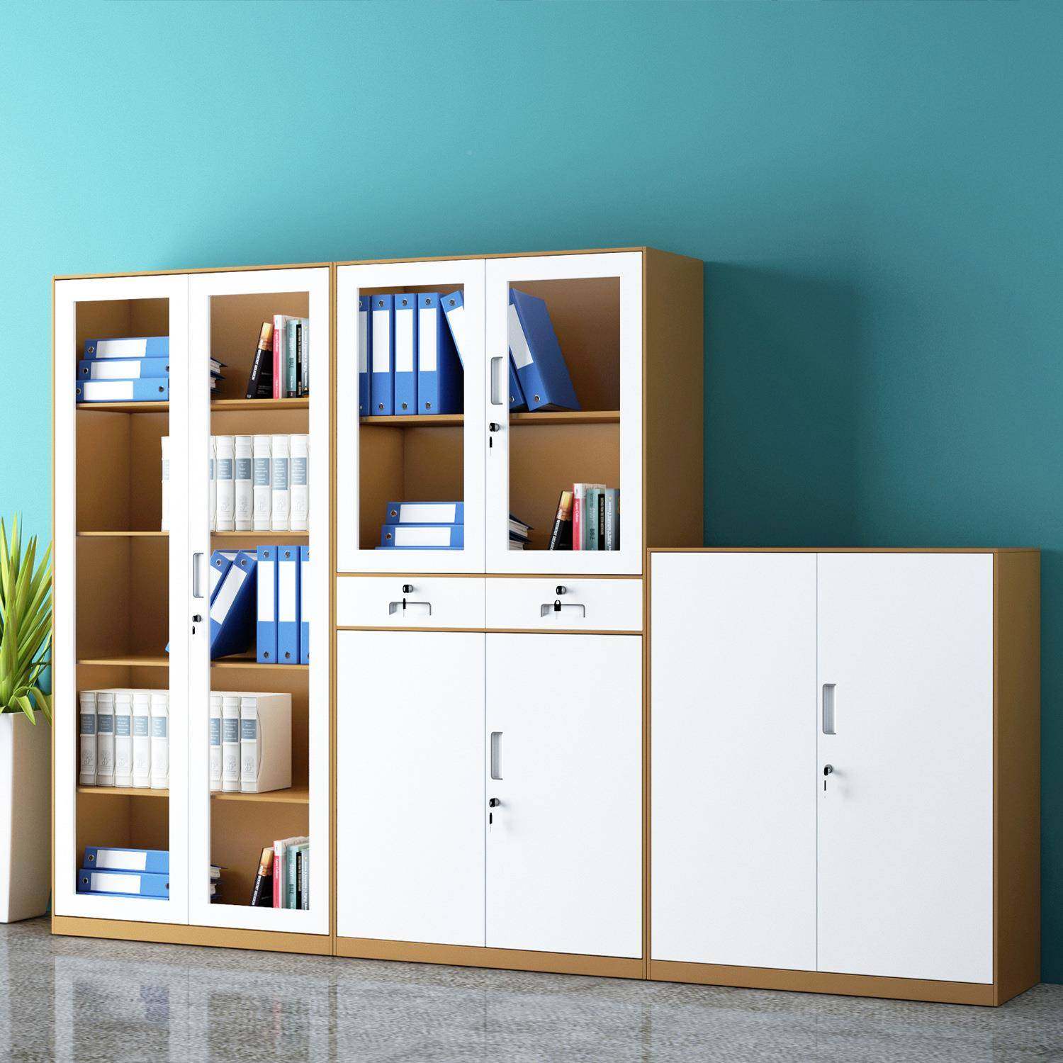 组合文件柜厚多公层带锁办室抽屉式餐厅卡门收纳柜长文件柜条加钢