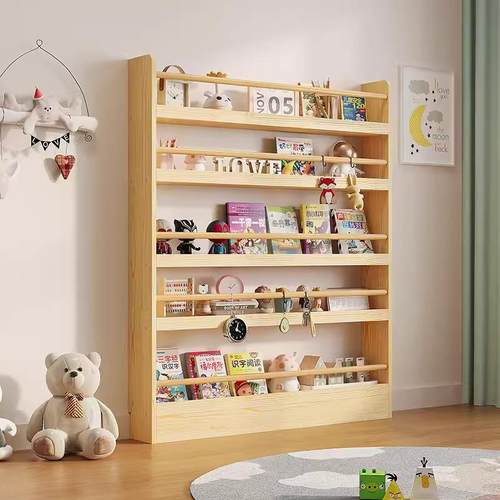 实木收纳柜门后书架超薄置架挂儿童壁多层上一墙体靠JNG物墙缝隙