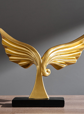 高档轻奢酒柜摆件客厅玄关电视柜家居装饰品大S鹏展翅办公室摆设