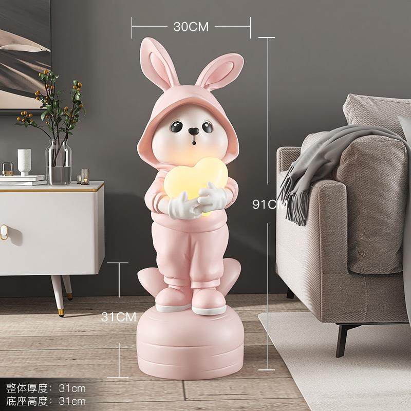 轻奢子卧客室灯乔兔迁礼落地物zls20221摆件厅大型家居装饰品电视,家居饰品,落地摆件,淘宝优惠券,粉丝福利购,淘宝优惠卷