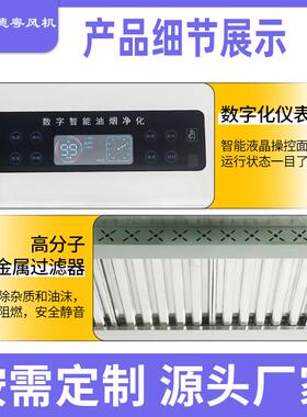 食堂饭店商用低空排放油油烟化一体ZJI机厨酒店后烟罩一净体抽烟
