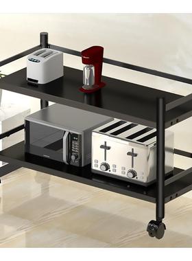 带围栏厨波房置物架落地多功料能hh101966收纳储物架微炉烤架箱调