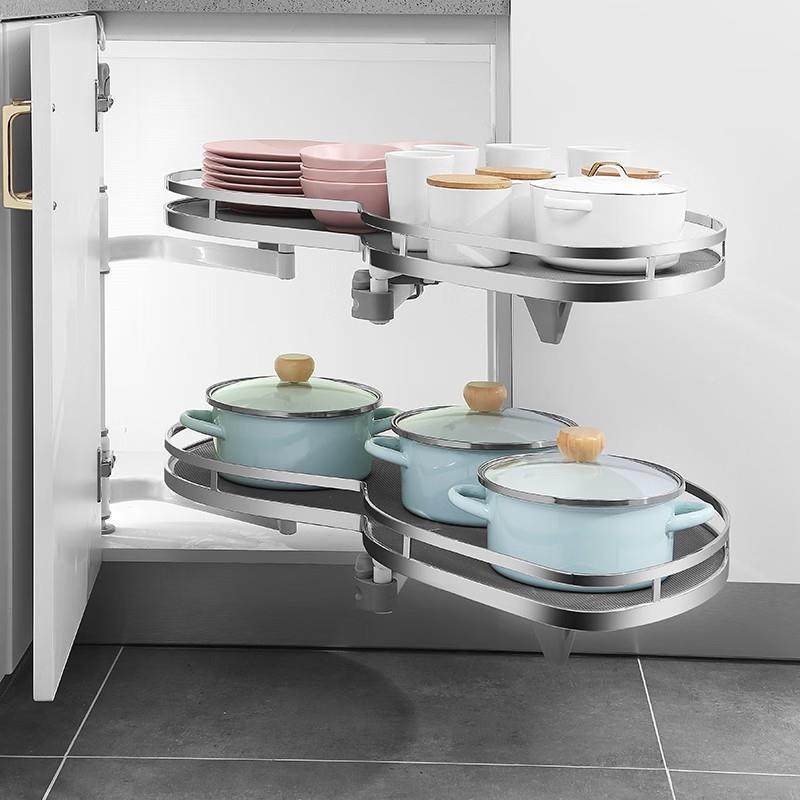 房IIT橱柜飞碟小怪物转角调料拉双层调味篮拐角旋篮转36度厨蝴0蝶,厨房/烹饪用具,抹布架/厨房清洁收纳架,淘宝优惠券,粉丝福利购,淘宝优惠卷