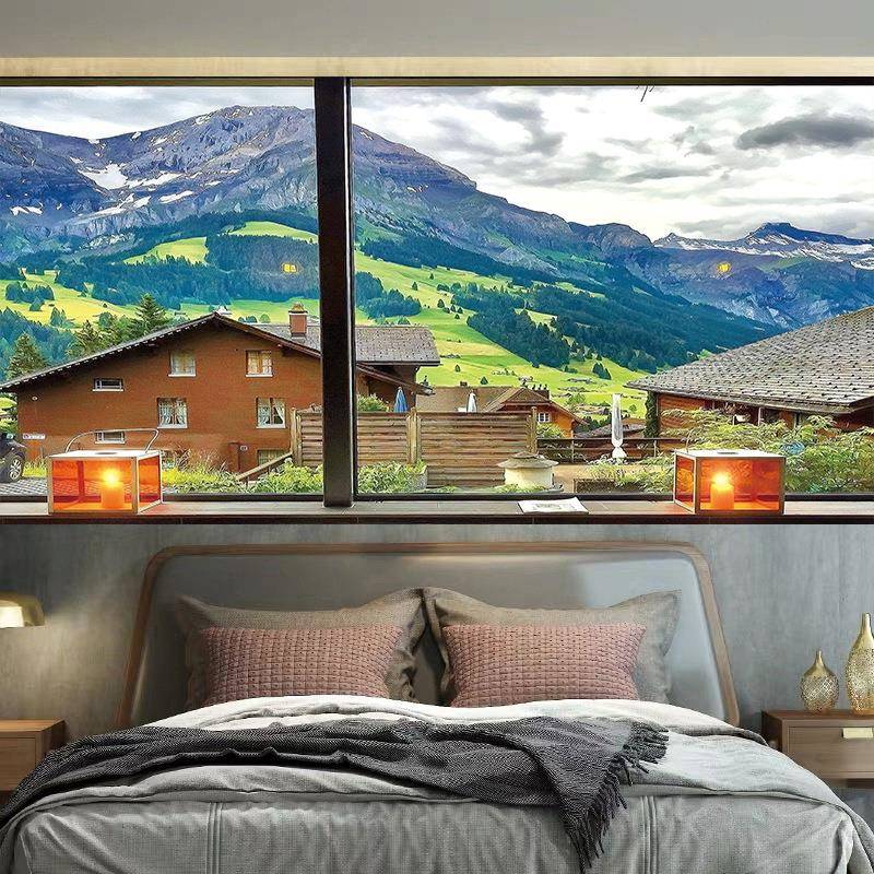 PD66日式风景女哈间尔的移动城堡宿GQR舍房装饰背景布网红少卧室