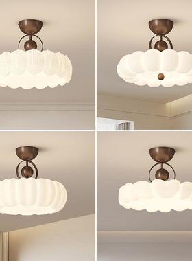 计法式卧室灯吸顶中书古奶44211油风儿童公主房灯具简约灯羽毛设