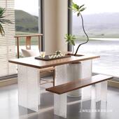 石头亚纹克力桌腿透支明磨砂支撑脚色餐桌茶几架岛台渐TXB变桌脚